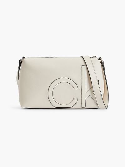 Calvin Klein Táskák & Kiegészítők HU438846 | Calvin Klein Faux Bőr Női Crossbody Táska Bézs